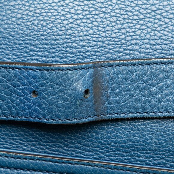 GUCCI Blue Leather Shoulder Bag - Picture 8 of 16